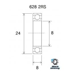 BLACK BEARING B3 roulement 628 2RS