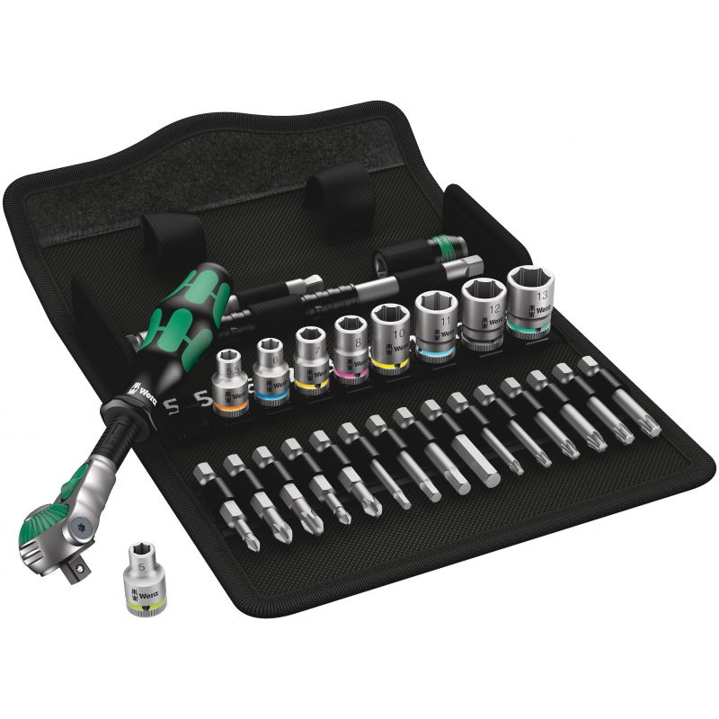 Wera - Cliquet Zyklop Speed 1/4" avec Set d'Embouts