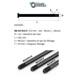 Axe de roue Blackbearing - R12.6QR - (12 mm - 179 - M12x1,5 - 19 mm)