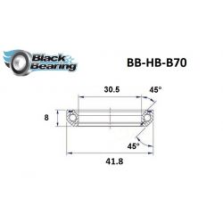 Black bearing - B70 - Roulement de jeu de direction 30.5 x 41.8 x 8 mm 45/45°