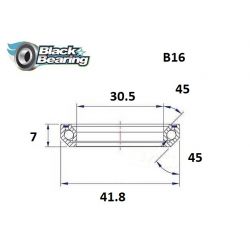 Roulement direction - BLACKBEARING - B16 - 30.5 x 41.8 x 7mm 45/45°
