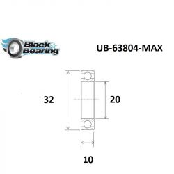 Roulement MAX - BLACKBEARING - 63804 2rs