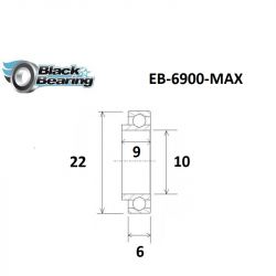 Roulement MAX - BLACKBEARING - 6900-E 2rs