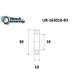 Roulement B3 - BLACKBEARING - 103010-2rs