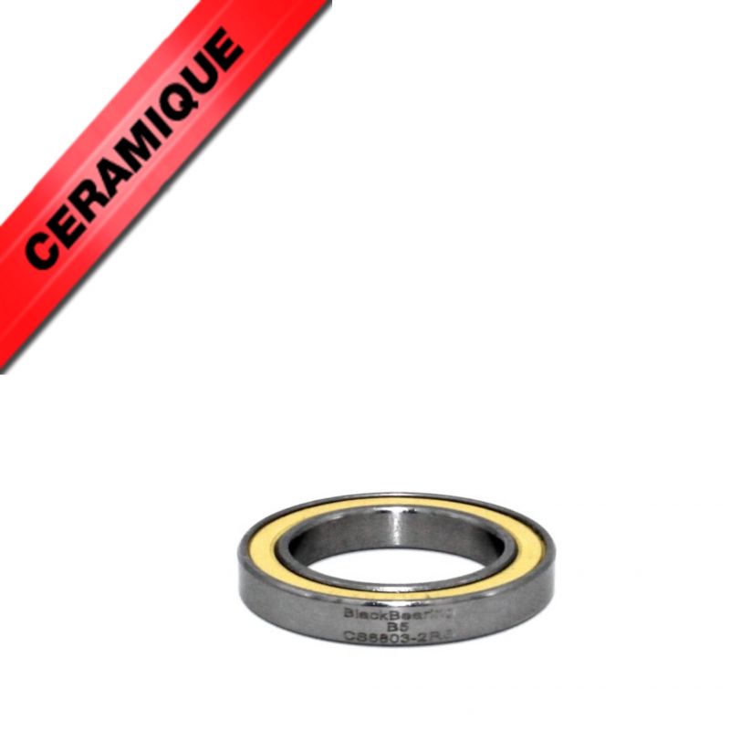 Roulement céramique (hybride) - BLACKBEARING - 6803-2rs