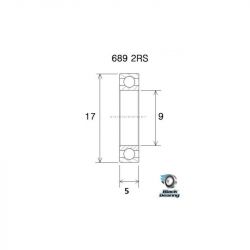 Roulement B5 inox - BLACKBEARING - 689-2rs