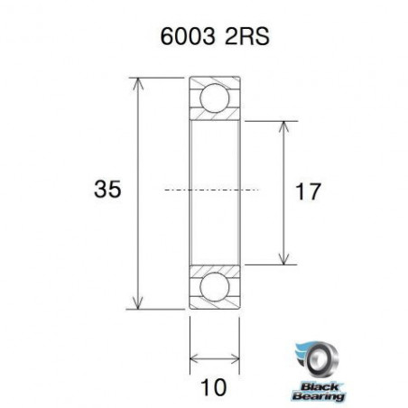 2 Roulements à Billes 6003 ZZ (17x35x10 Mm) - Acier Solide, Code 481252028097, Usage Mécanique Universel