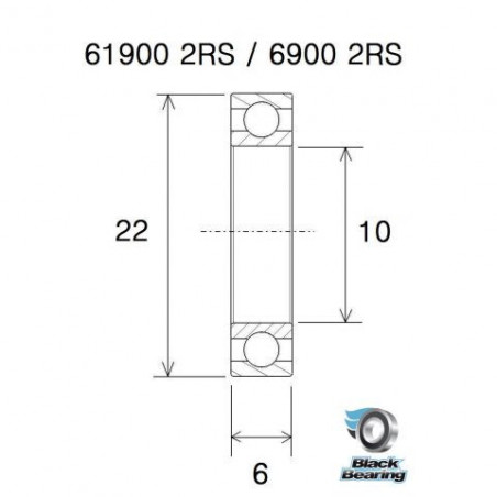 Lot De 10 Roulements à Billes 6200-2RS - 10x30x9mm Acier Inox - Équipement Mécanique & Électrique
